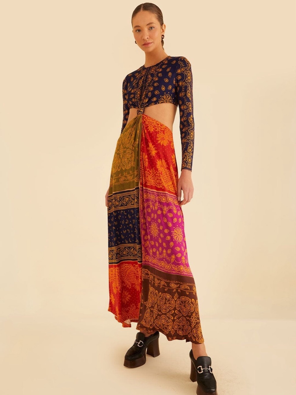 Farm Rio – New Bandana Dream Cut Out Midi Dress
